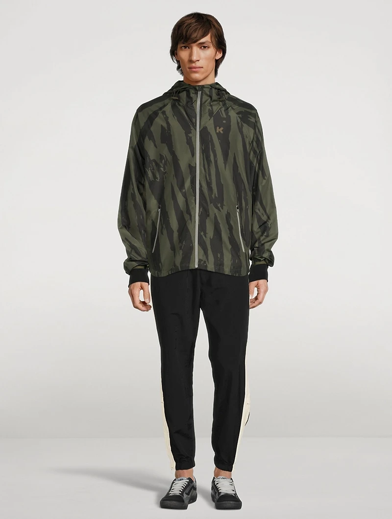 Windbreaker Jacket Pleat Camo Print