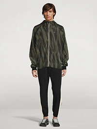 Windbreaker Jacket Pleat Camo Print