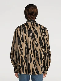 Pleat Camo Cotton Shirt