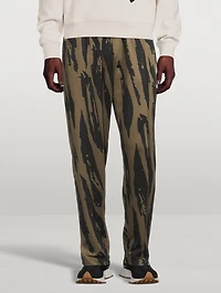 Oversized Pants Pleat Camo Print