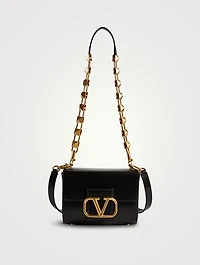 VLOGO Stud Leather Shoulder Bag