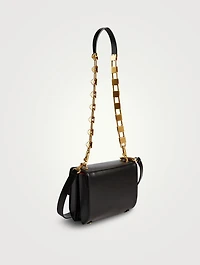 VLOGO Stud Leather Shoulder Bag