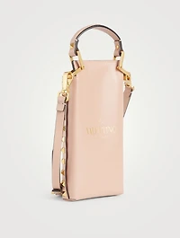 Rockstud Leather Crossbody Phone Bag