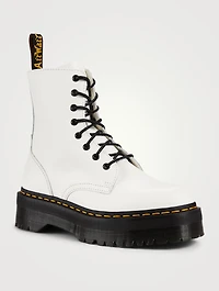 Jadon Leather Lace-Up Platform Ankle Boots