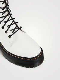 Jadon Leather Lace-Up Platform Ankle Boots
