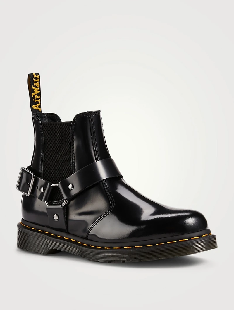 Wincox Leather Buckle Chelsea Boots
