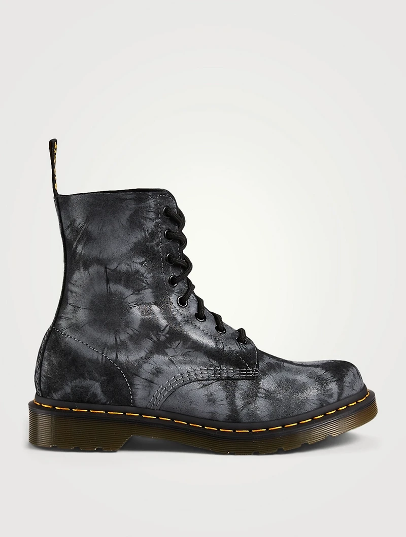 1460 Pascal Suede Lace-Up Ankle Boots Tie Dye Print
