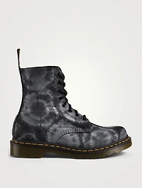 1460 Pascal Suede Lace-Up Ankle Boots Tie Dye Print
