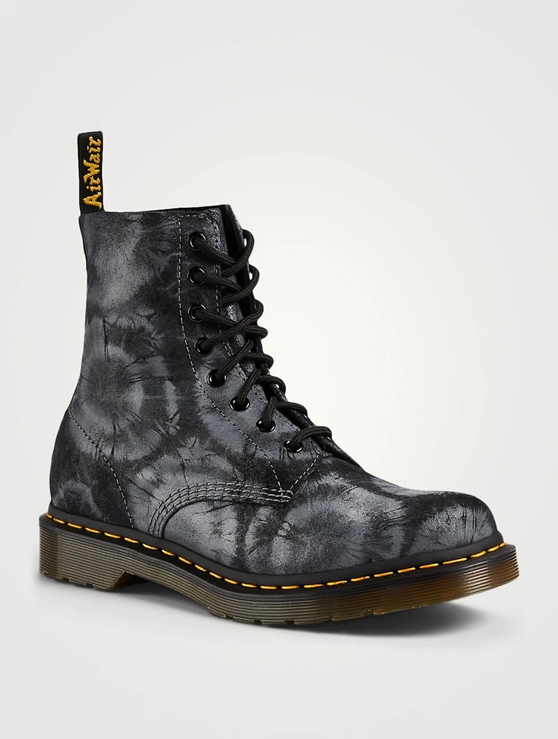 1460 Pascal Suede Lace-Up Ankle Boots Tie Dye Print