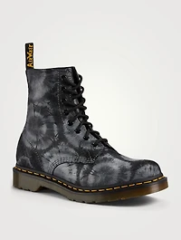 1460 Pascal Suede Lace-Up Ankle Boots Tie Dye Print