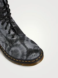 1460 Pascal Suede Lace-Up Ankle Boots Tie Dye Print