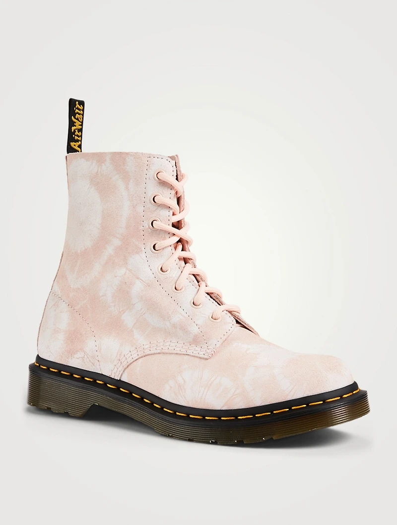 1460 Pascal Suede Lace-Up Ankle Boots Tie Dye Print