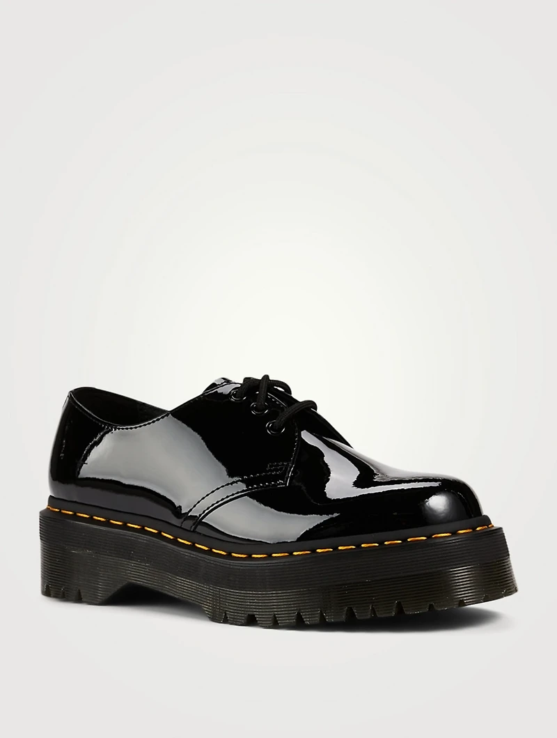 1461 Quad Patent Leather Platform Derby Shoes