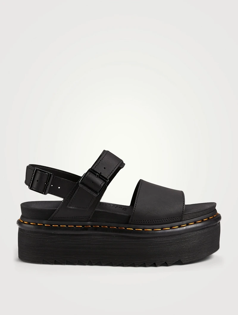 Voss Quad Leather Platform Sandals