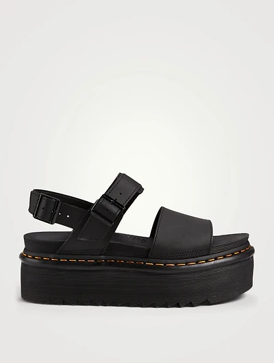 Voss Quad Leather Platform Sandals