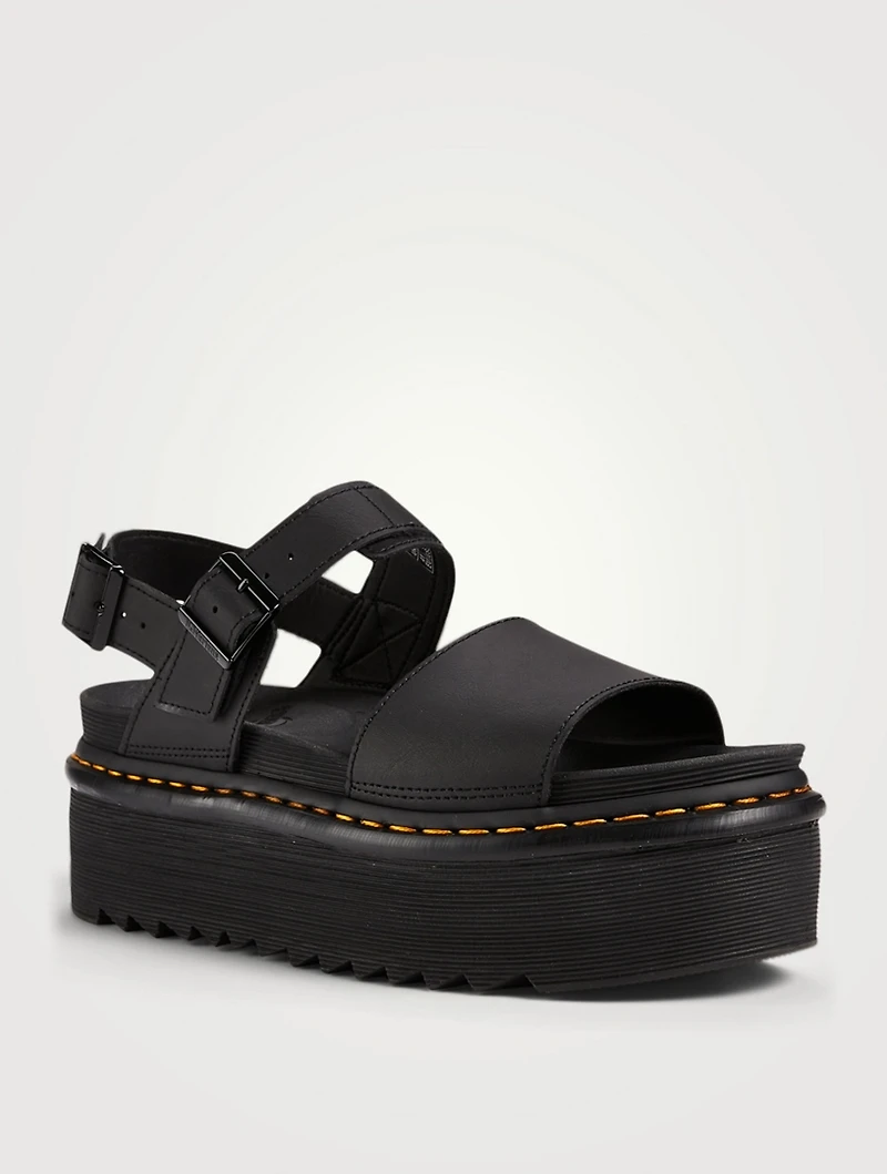 Voss Quad Leather Platform Sandals