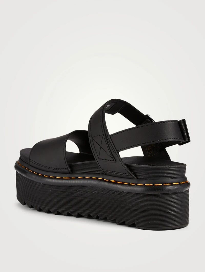 Voss Quad Leather Platform Sandals