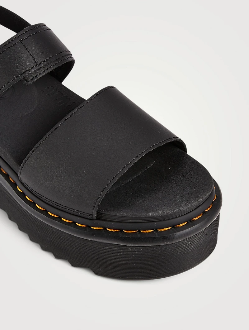 Voss Quad Leather Platform Sandals