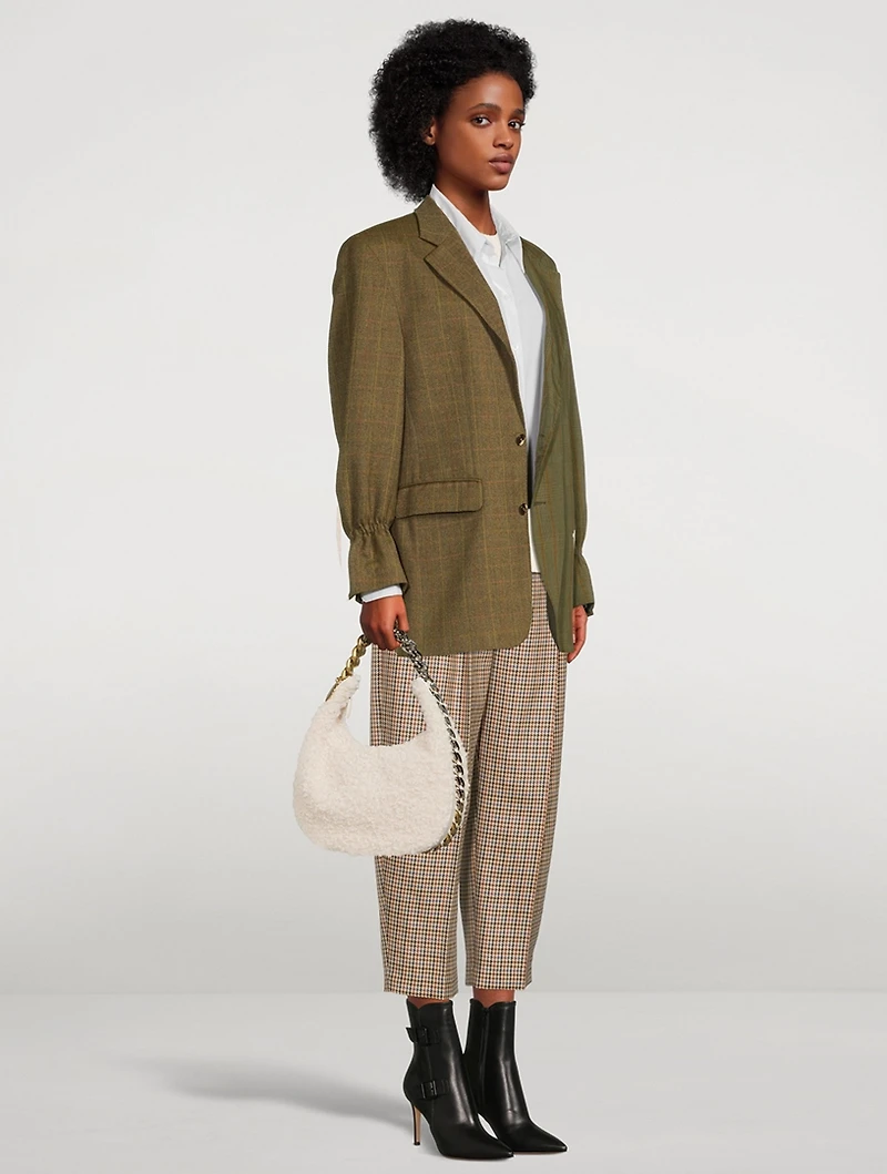 Small Frayme Faux Shearling Chain Shoulder Bag