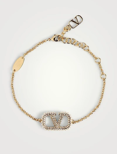 VLOGO Chain Bracelet With Crystals