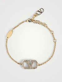 VLOGO Chain Bracelet With Crystals