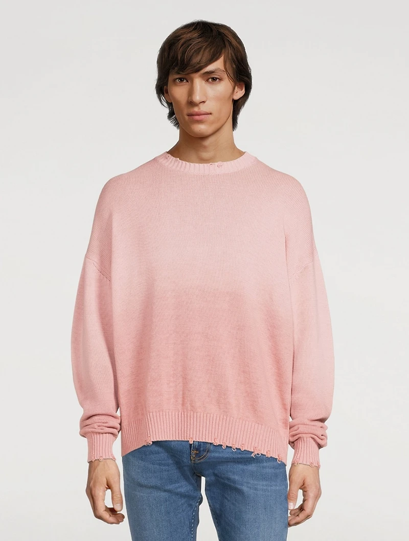 Cotton Distressed Sweater