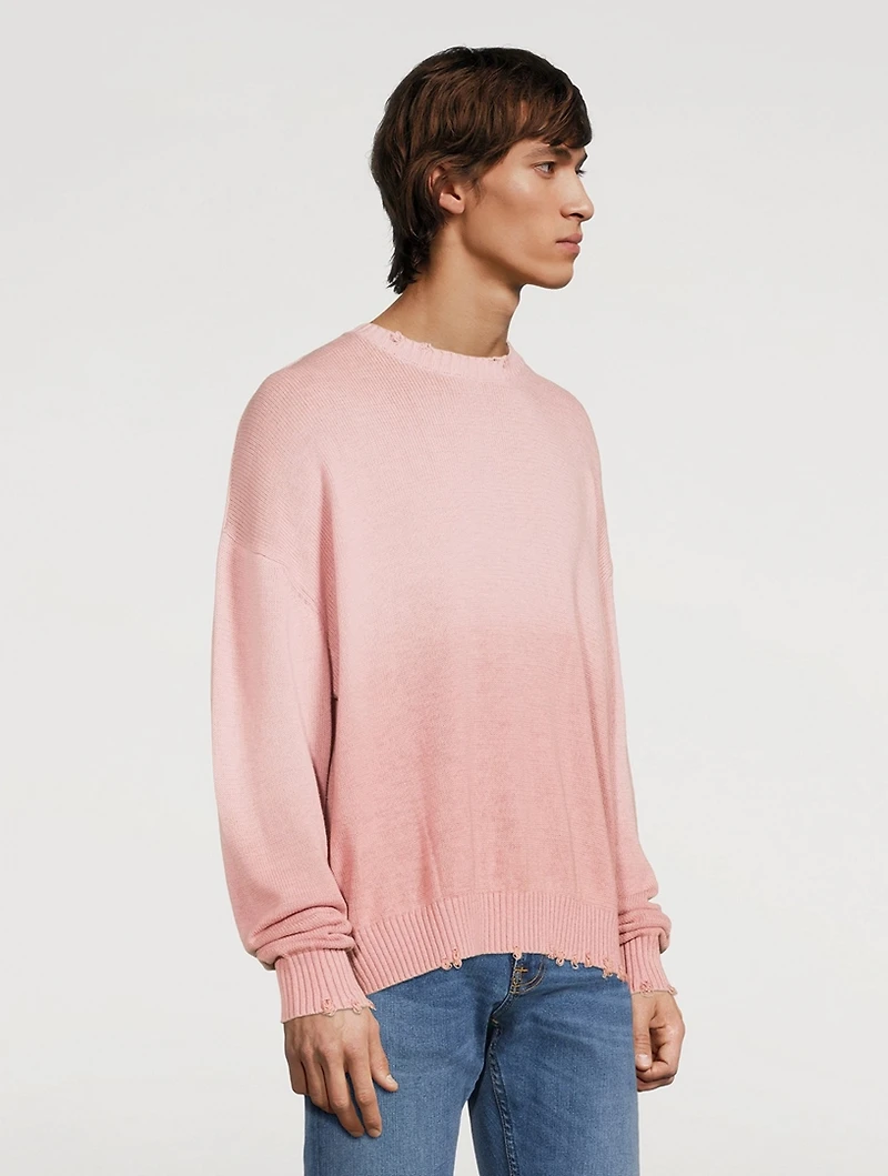 Cotton Distressed Sweater