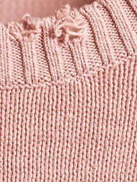 Cotton Distressed Sweater