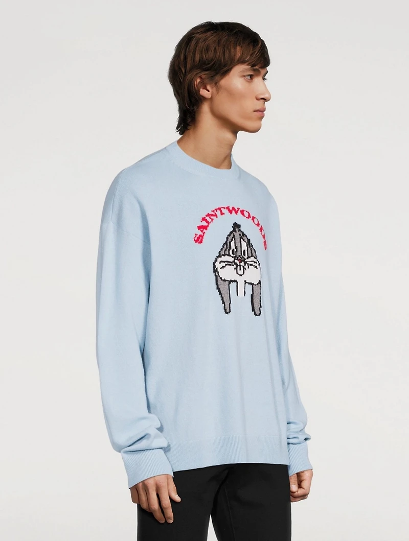 Self-Conscious Bunny Wool And Cashmere Sweater