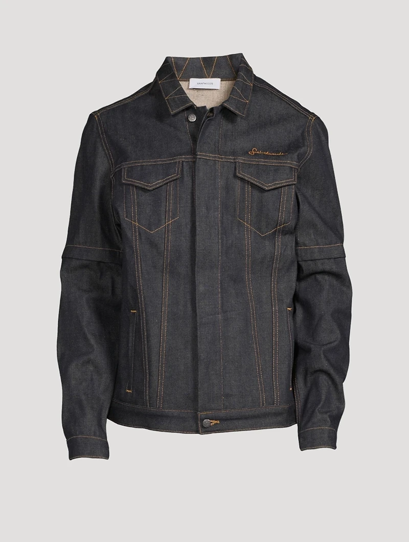 Zip-Off Sleeve Denim Jacket