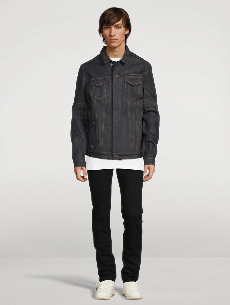 Zip-Off Sleeve Denim Jacket