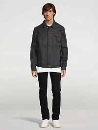 Zip-Off Sleeve Denim Jacket