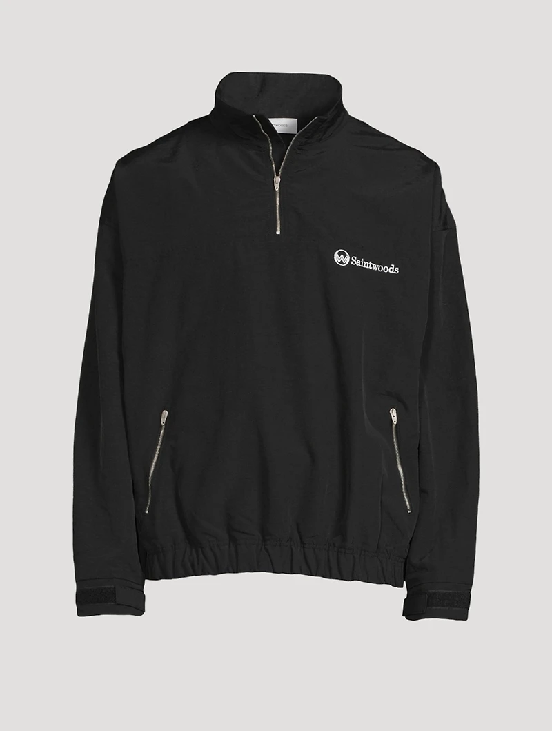 Nylon Quarter-Zip Track Jacket