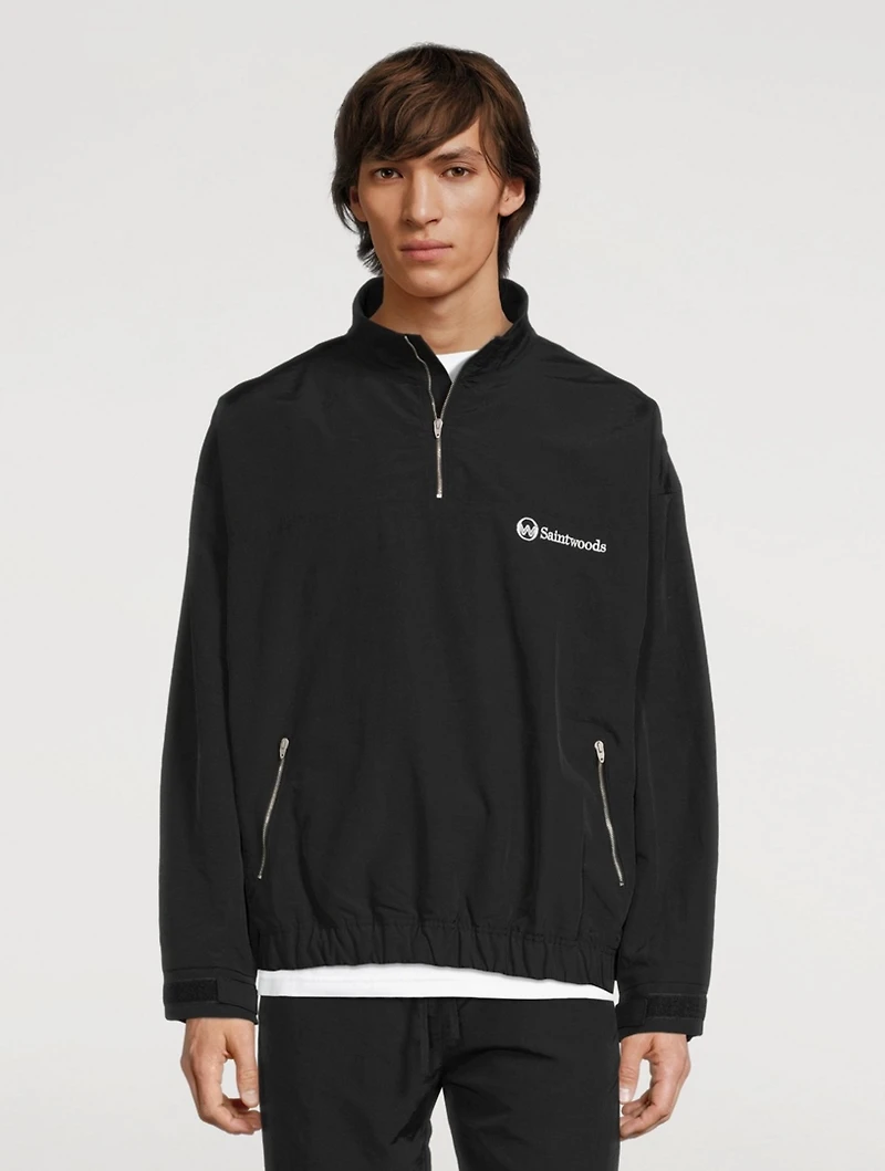 Nylon Quarter-Zip Track Jacket