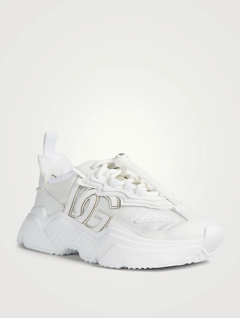 Daymaster Nylon Sneakers With Leather Details