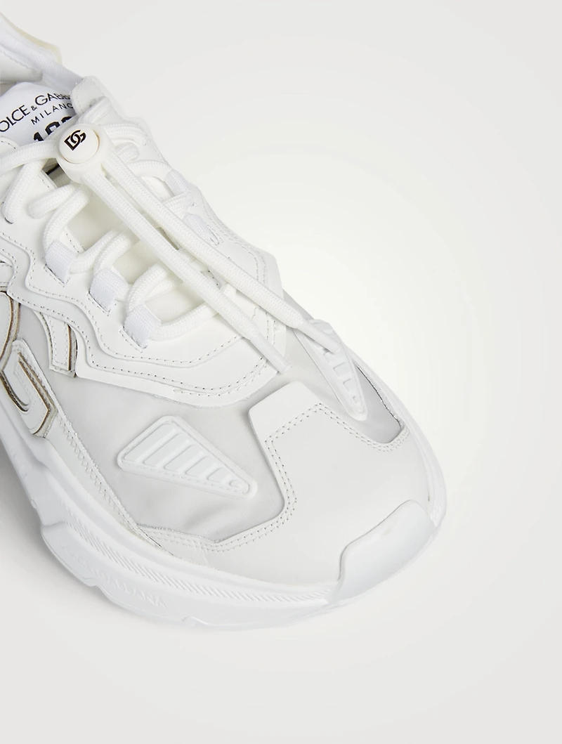 Daymaster Nylon Sneakers With Leather Details