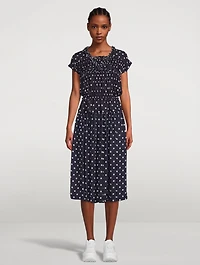 Ruffled Blouse Polka Dot Print