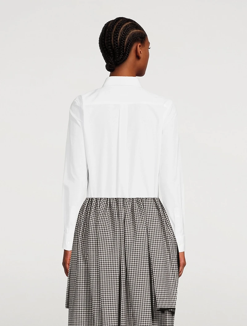 Cotton Shirt With Bow Appliqué