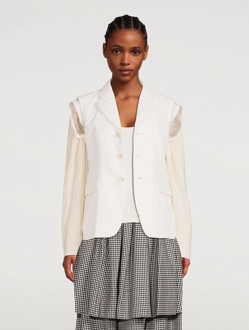 Exposed-Seam Blazer