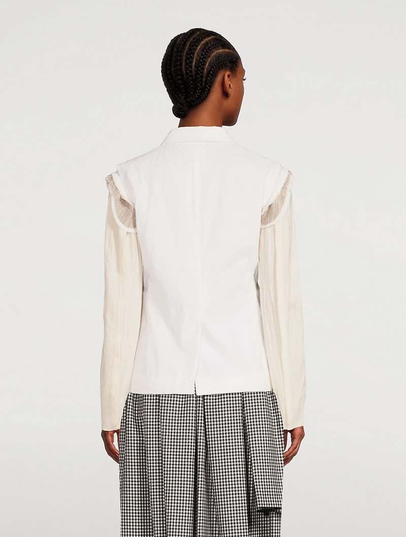 Exposed-Seam Blazer