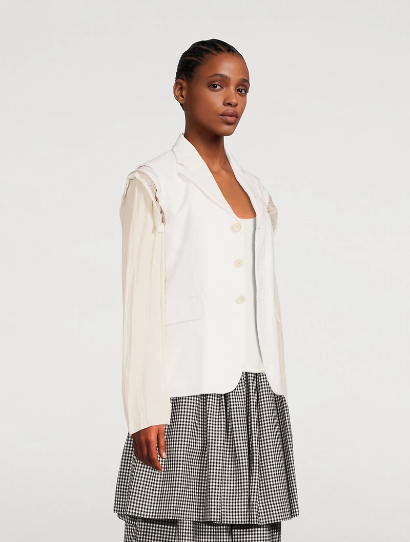 Exposed-Seam Blazer