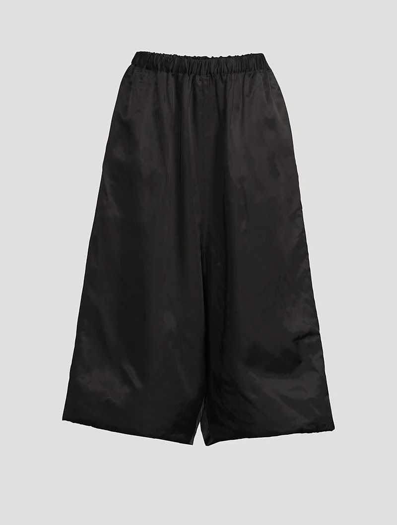 Satin Wide-Leg Trousers