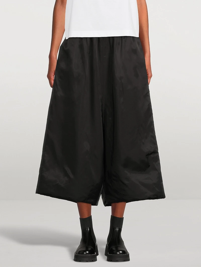Satin Wide-Leg Trousers