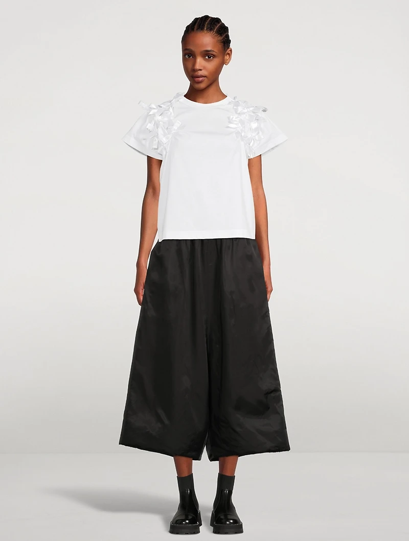 Satin Wide-Leg Trousers