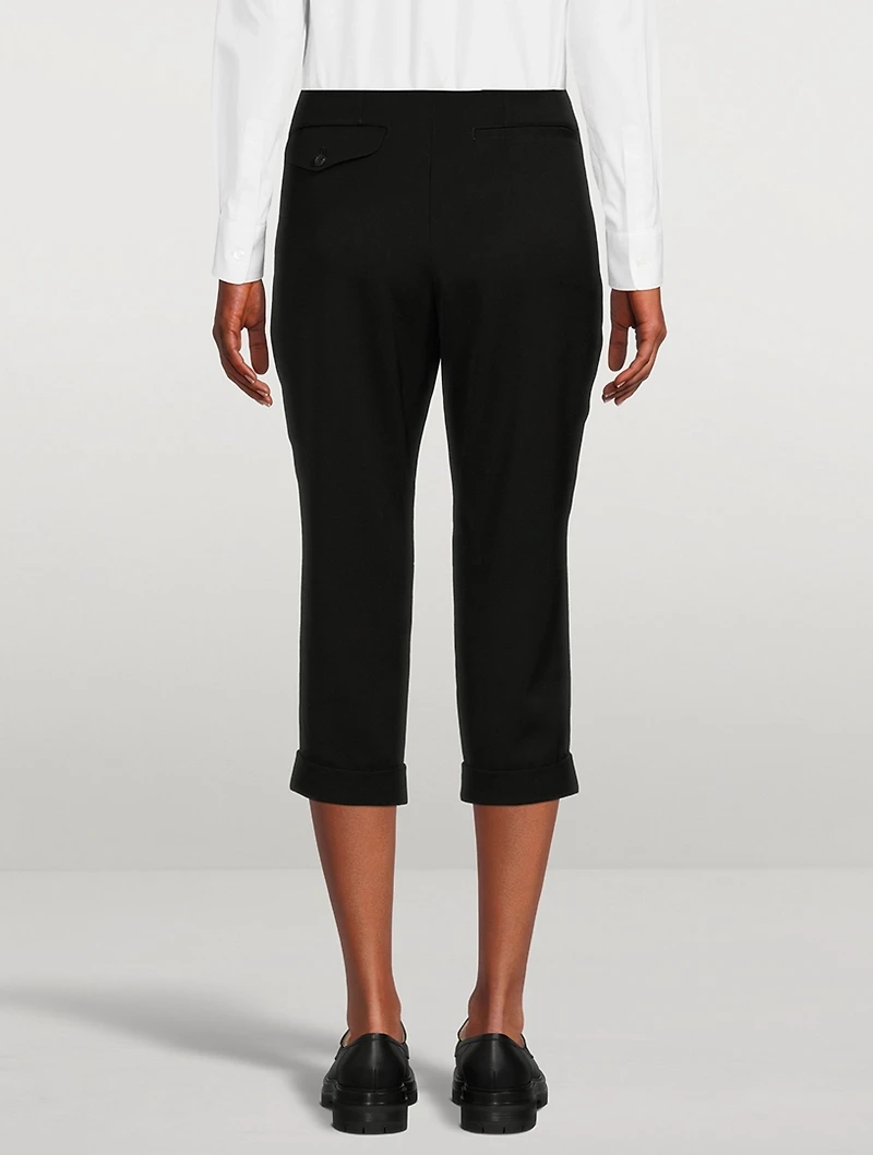 Cropped Wool Trousers
