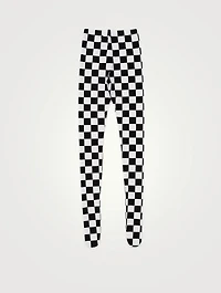 2-Way Jersey Leggings Check Print