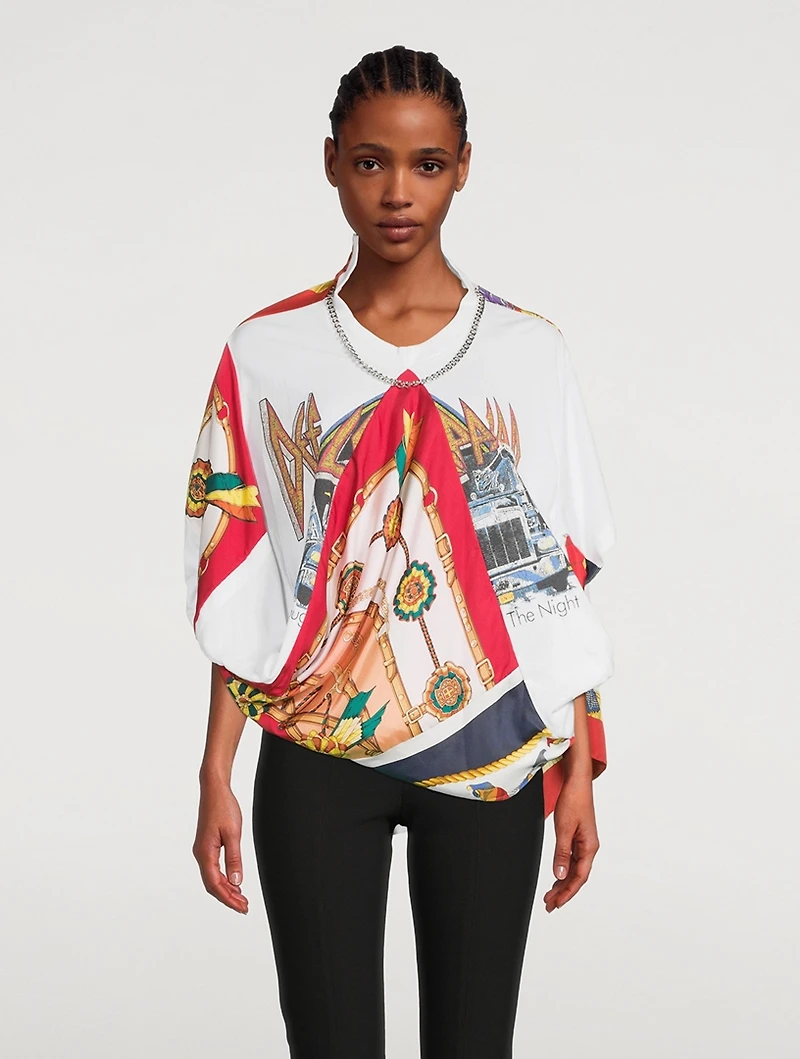 Junya Watanabe Comme des Garçons x Versace T-Shirt With Scarf Detail