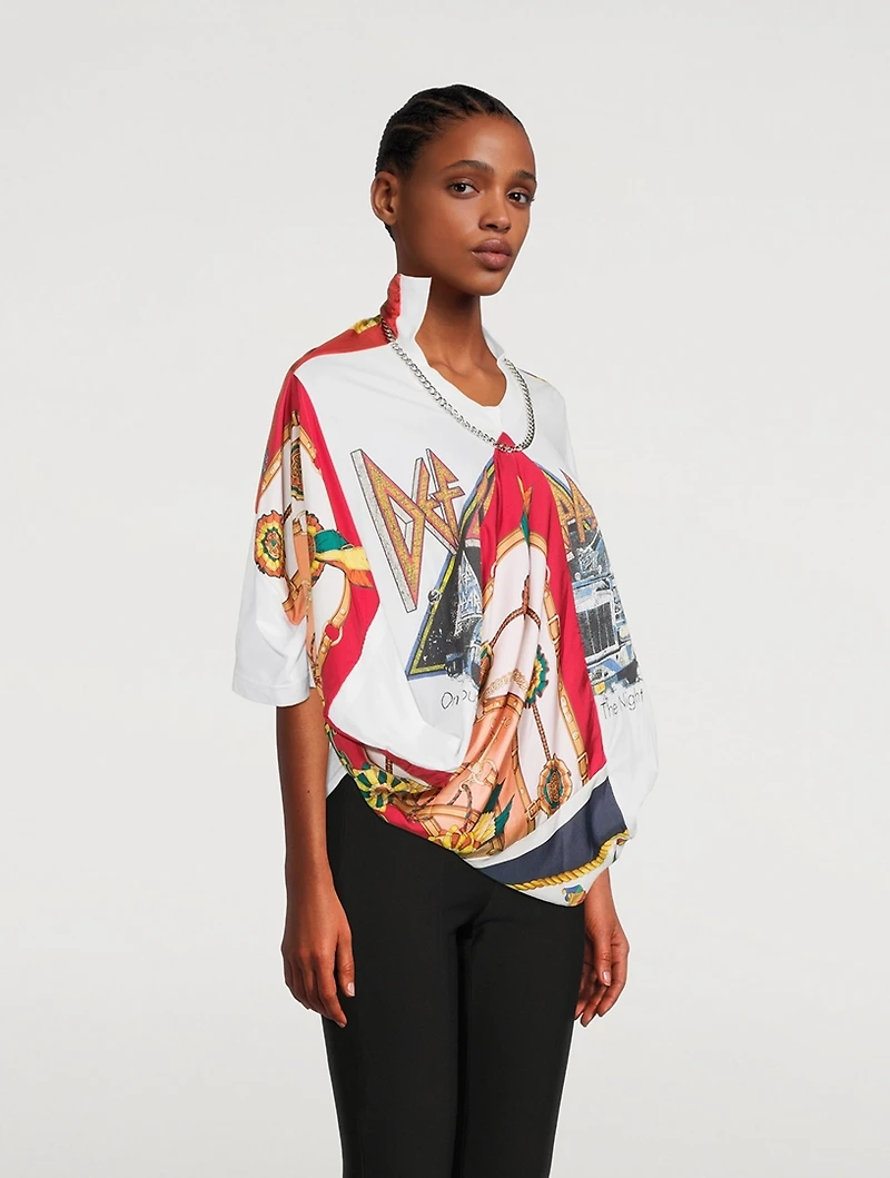 Junya Watanabe Comme des Garçons x Versace T-Shirt With Scarf Detail