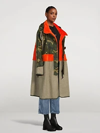 Panelled Canvas Coat
