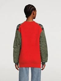 Fairisle Sweater With Bomber Sleeves